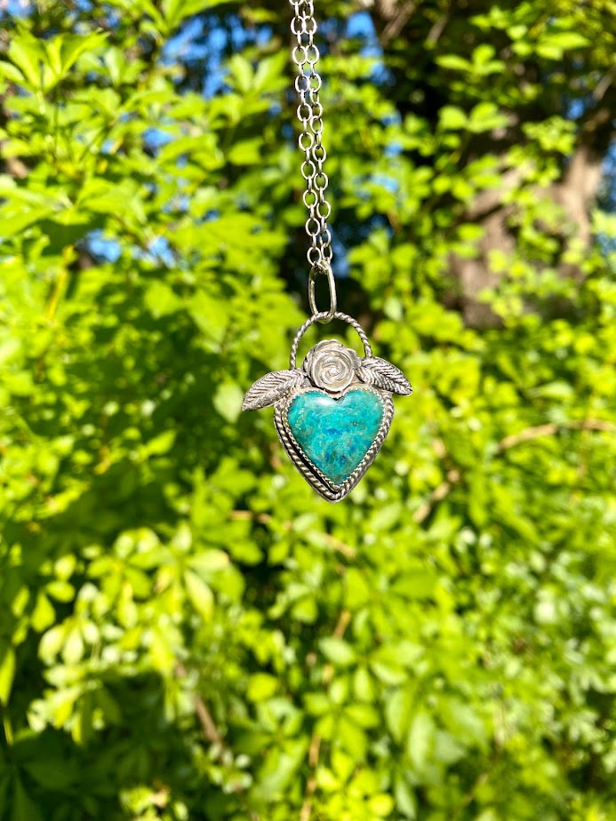 Shattuckite necklace
