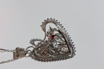 Load image into Gallery viewer, Mozambique Garnet Heart Necklace