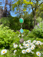 Load image into Gallery viewer, Chrysoprase & Aqua Chalcedony Necklace