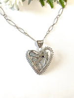 Load image into Gallery viewer, Mozambique Garnet Heart Necklace