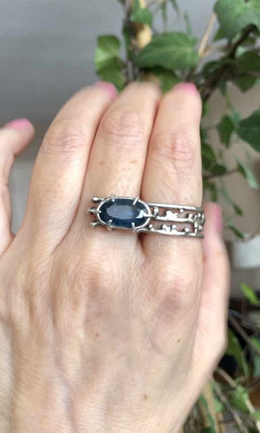 Moss Kyanite Ring