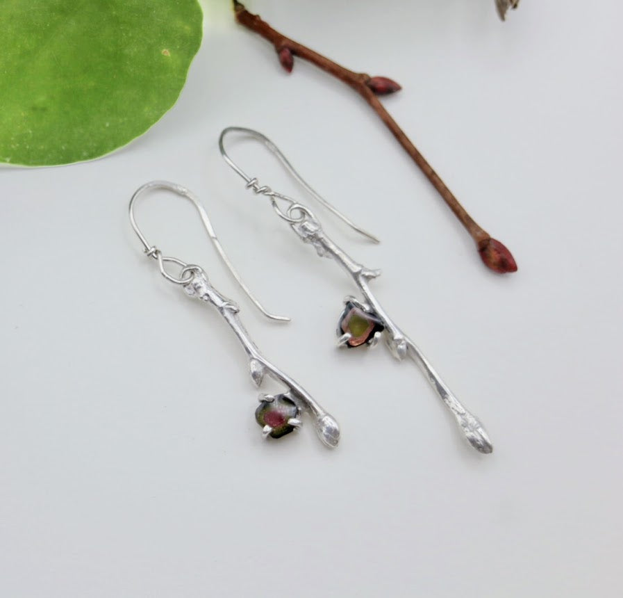 Watermelon Tourmaline Earrings