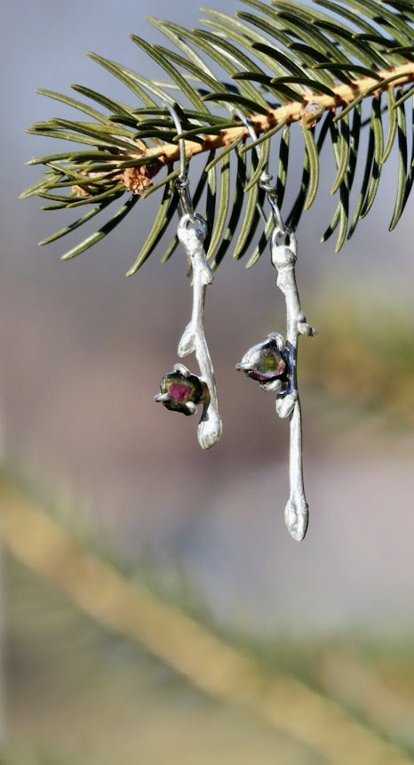 Watermelon Tourmaline Earrings