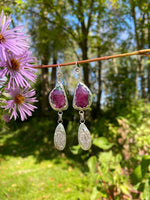 Load image into Gallery viewer, Ruby in Zoisite Earrings
