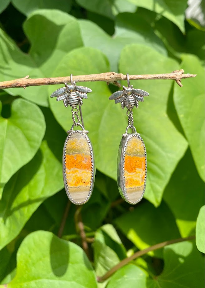 Bumblebee Jasper Earrings