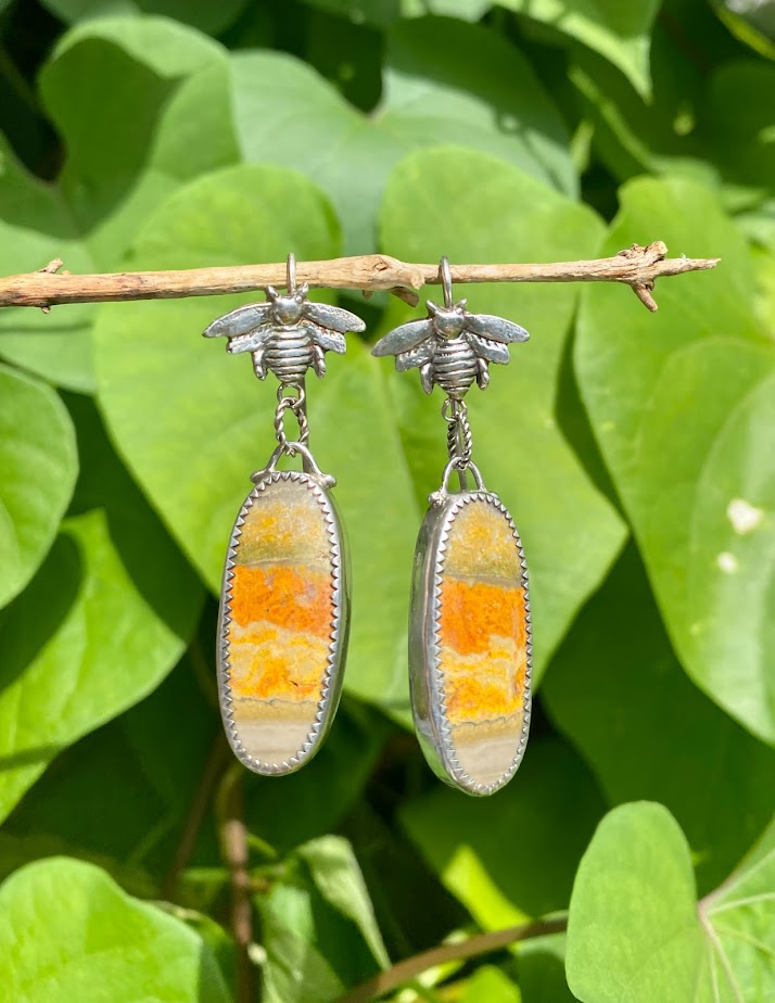 Bumblebee Jasper Earrings