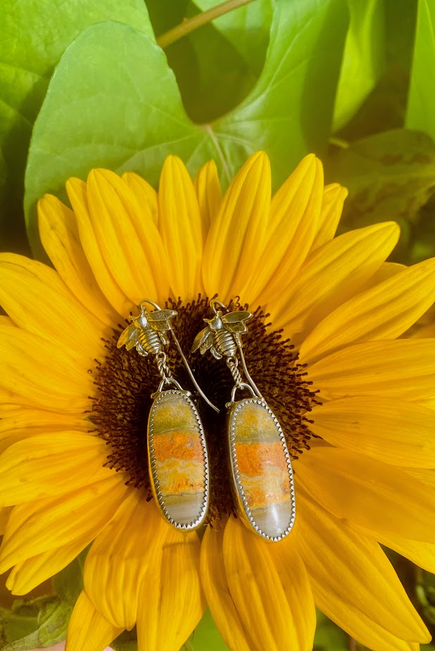 Bumblebee Jasper Earrings