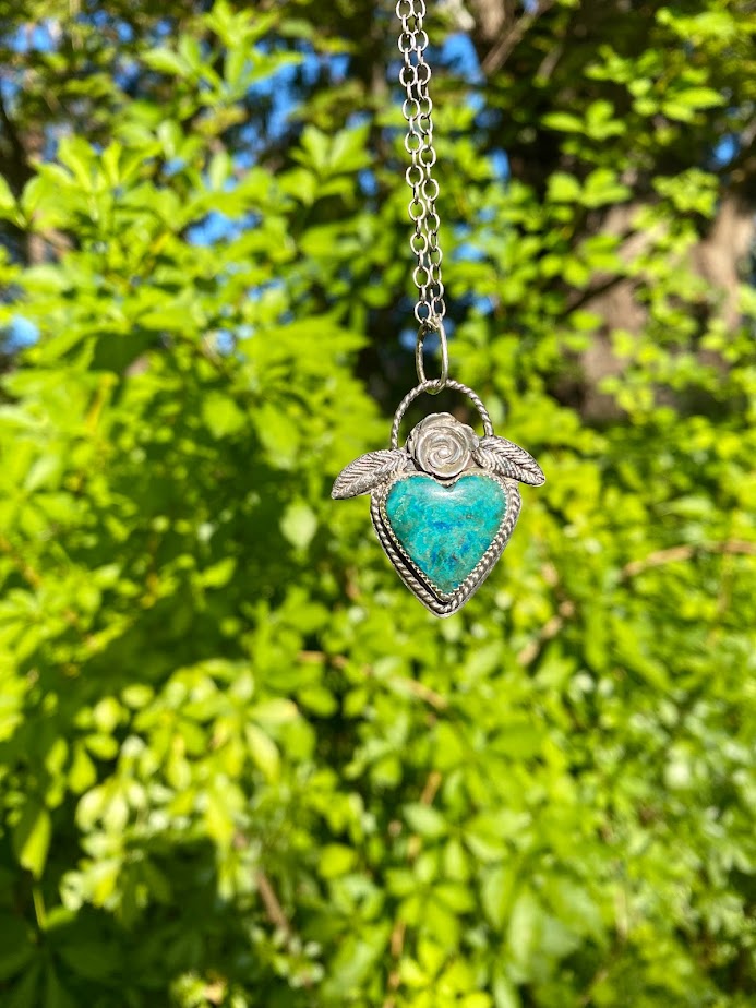 Shattuckite necklace