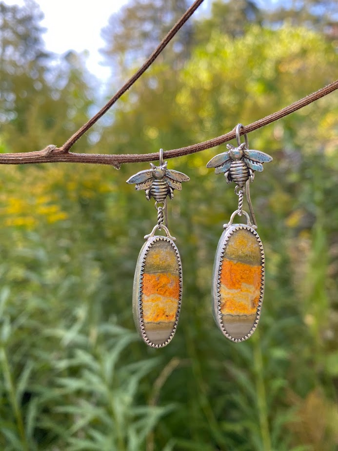 Bumblebee Jasper Earrings