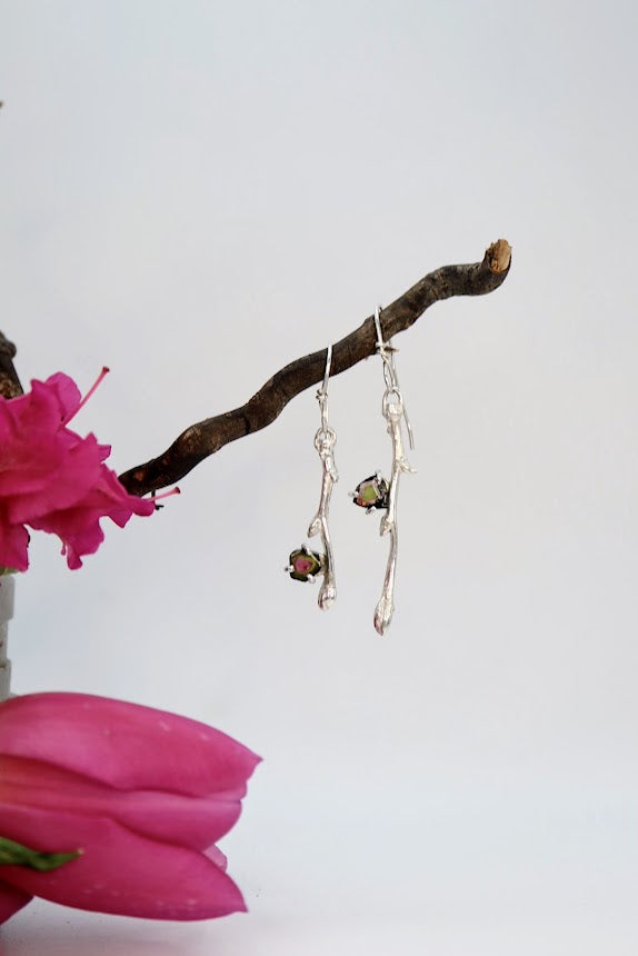 Watermelon Tourmaline Earrings