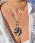 Load image into Gallery viewer, Chrysoprase Necklace with Red Cedar Leaves
