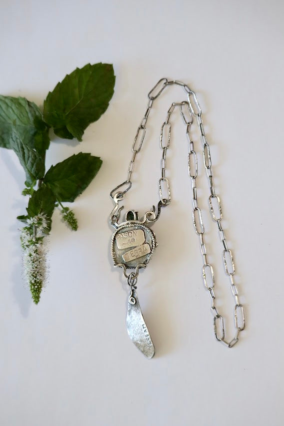 Moonstone & Green Tourmaline Necklace