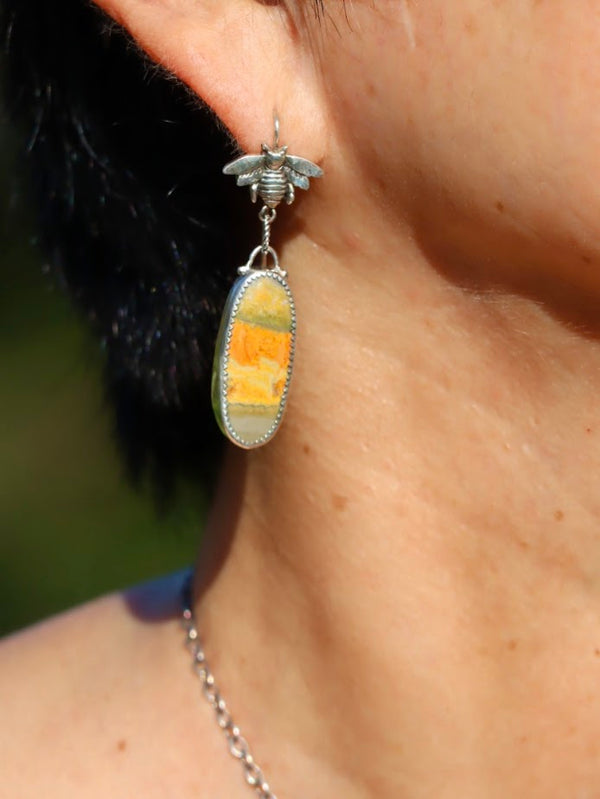 Bumblebee Jasper Earrings