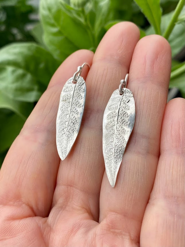 Ferns leaves earrings