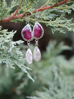 Load image into Gallery viewer, Ruby in Zoisite Earrings
