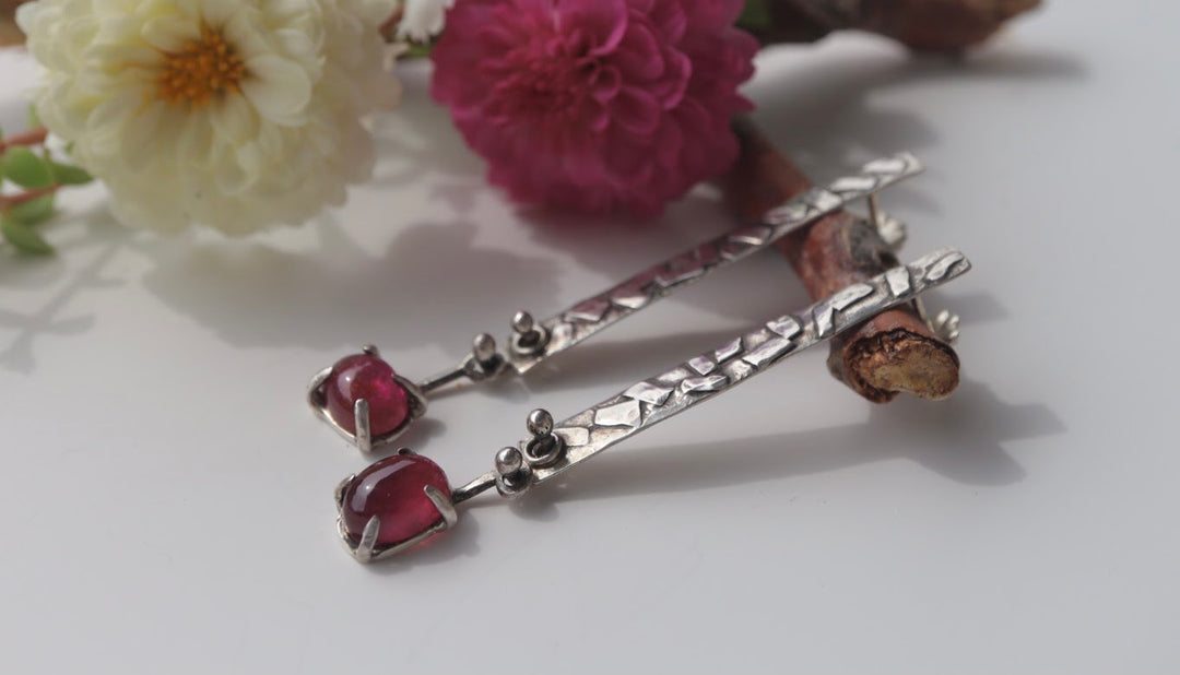 Pink Tourmaline earrings