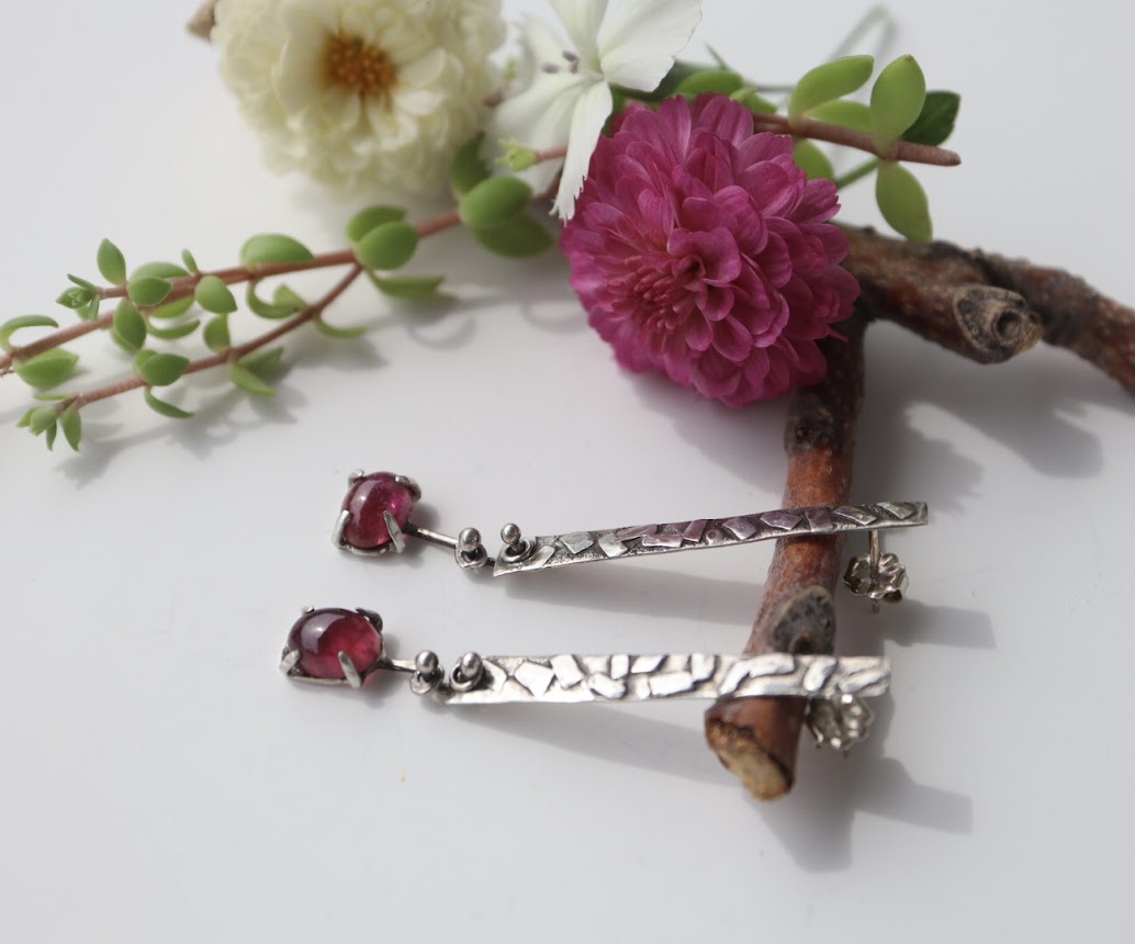 Pink Tourmaline earrings