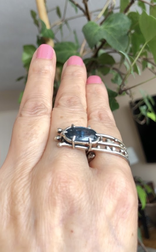 Moss Kyanite Ring