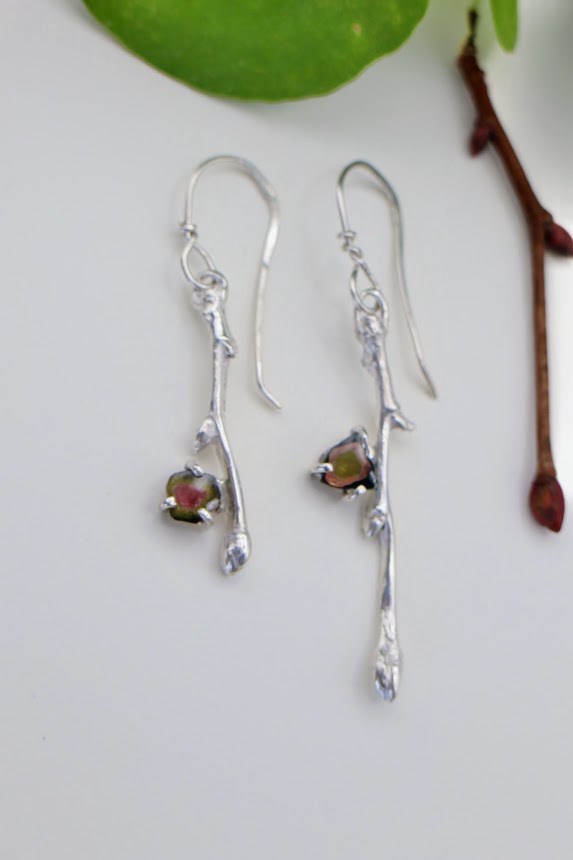 Watermelon Tourmaline Earrings