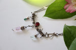 Load image into Gallery viewer, Lithium Quartz, Garnet, Aquamarine and Green Tourmaline necklace
