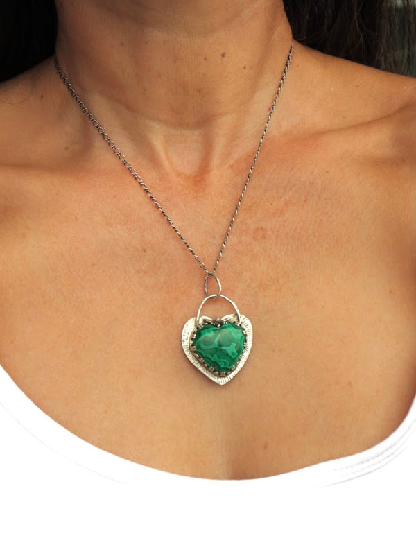 Malachite Heart necklace