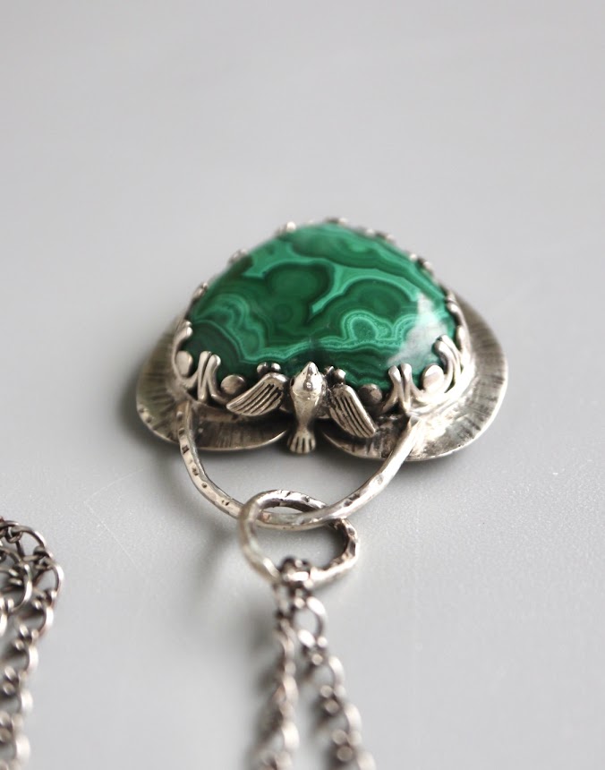 Malachite Heart necklace