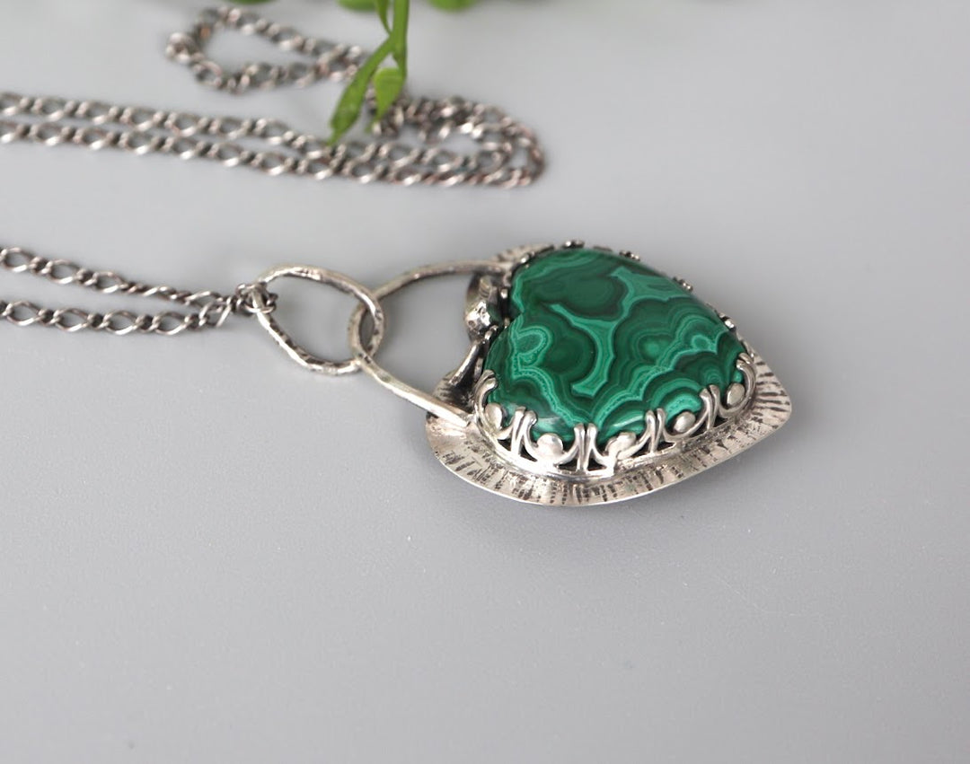 Malachite Heart necklace